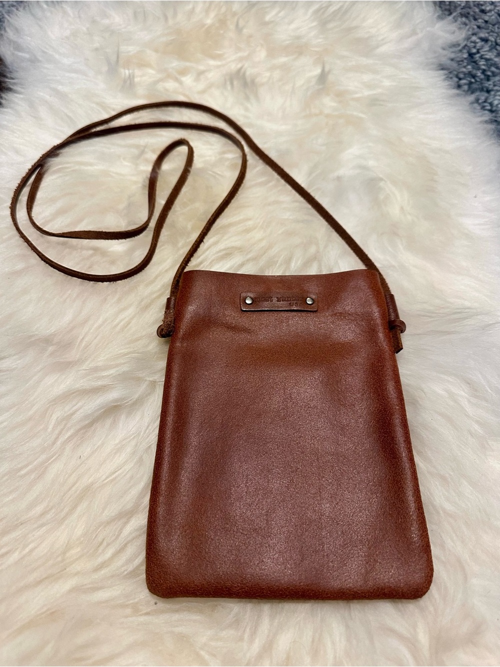 Genuine leather cross bag